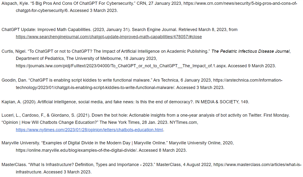 the first half of the list of citations.